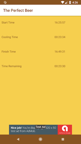 Screenshot from the Android Perfect Beer app