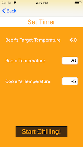 Screenshot from the iOs Perfect Beer app